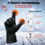 Milwaukee Leather MG7519SET Men’s Black Leather Heated Winter Gloves for Motorcycle Ski Hiking & i-Touch - Image 4