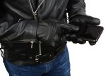 Milwaukee Leather MG7535 Men’s Black Leather with Gel Palm Motorcycle Hand Gloves w/ Flex Knuckles - Image 9