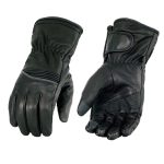 Milwaukee Leather MG7551 Men’s Black Cowhide Leather Gauntlet Motorcycle Hand Gloves W/ i-Touch Screen and Waterproof