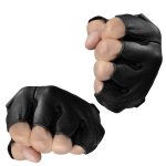 Milwaukee Leather MG7562 Men’s Black Leather and Spandex Gel Padded Palm Fingerless Motorcycle Hand Gloves W/ Mesh Material - Image 6