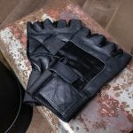 Milwaukee Leather MG7562 Men’s Black Leather and Spandex Gel Padded Palm Fingerless Motorcycle Hand Gloves W/ Mesh Material - Image 2