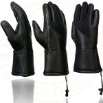 Milwaukee Leather MG7701 Women’s Deer Skin Leather Insulated Gauntlet Gloves w/ i-Touch/Wiper Blade/Reflective Piping - Image 4