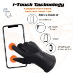 Milwaukee Leather MG7701 Women’s Deer Skin Leather Insulated Gauntlet Gloves w/ i-Touch/Wiper Blade/Reflective Piping - Image 2
