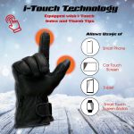 Milwaukee Leather MG7713SET Women’s Heated Black Leather Winter Gloves -Wire Harness and i-Touch - Image 4