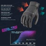 Milwaukee Leather MG7736 Women’s Black Leather Gel Palm Motorcycle Gloves w/ Flex Knuckles and Cool-Tec Treatement - Image 2