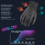 Milwaukee Leather MG7797 Women’s Black Leather Motorcycle Rider Unlined Gloves w/ Cool-Tec Leather Treatement - Image 2