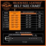 Milwaukee Leather MP7100 Men’s Studded Black Genuine Leather Belt for Biker with Buckle – 1.5 inches Wide - Image 3