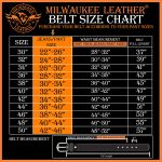 Milwaukee Leather MP7118 Men’s Brown Premium Leather 1.5 Inch Wide Belt with Interchangeable Buckle - Image 3