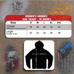 Hot Leathers GLZ4408 ‘Sugar Couple’ Full Cut Zip Up Hoodie Black Sweat Shirt - Image 4