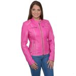 Milwaukee Leather SFL2830 Women’s Pink Scuba Style Sheepskin Fashion Leather Jacket - Image 4