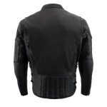 Milwaukee Leather ML1010 Men’s Side Lace Vented Black Leather Scooter Jacket - Image 2