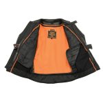 Milwaukee Leather ML1010 Men’s Side Lace Vented Black Leather Scooter Jacket - Image 6