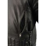 Milwaukee Leather ML1010 Men’s Side Lace Vented Black Leather Scooter Jacket - Image 9