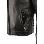 Milwaukee Leather ML1010 Men’s Side Lace Vented Black Leather Scooter Jacket - Image 12