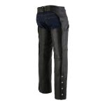 Milwaukee Leather Chaps for Men’s Black Premium Leather Motorcycle Chaps w/ Snap Out Thermal Liner-Slash Pocket-ML1103 - Image 2