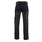 Milwaukee Leather Chaps for Men’s Black Premium Leather Motorcycle Chaps w/ Snap Out Thermal Liner-Slash Pocket-ML1103 - Image 5