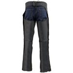 Milwaukee Leather Men’s Black Premium Leather Fully Lined Motorcycle Chaps w/ Front Coin Pocket ML1115 - Image 2