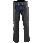 Milwaukee Leather Men’s Black Premium Leather Fully Lined Motorcycle Chaps w/ Front Coin Pocket ML1115 - Image 6