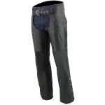 Milwaukee Leather Men’s Black Premium Leather Fully Lined Motorcycle Chaps w/ Front Coin Pocket ML1115 - Image 5