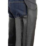 Milwaukee Leather SH1125 Men’s Black Braided Leather Jean Style Chaps - Image 4