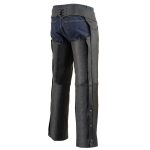 Milwaukee Leather Chaps for Men’s Black Thin Braided Premium Leather Jean Style Pocket Motorcycle Chaps-ML1125 - Image 7