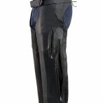 Milwaukee Leather Chaps for Men’s Black Vented Premium Leather Motorcycle Chaps w/ Side Pocket-Stretch Thigh-ML1129 - Image 7