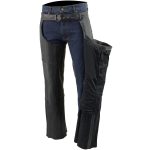 Milwaukee Leather Chaps for Men’s Black Vented Premium Leather Motorcycle Chaps w/ Side Pocket-Stretch Thigh-ML1129 - Image 9