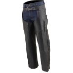 Milwaukee Leather Chaps for Men’s Black Vented Premium Leather Motorcycle Chaps w/ Side Pocket-Stretch Thigh-ML1129 - Image 10