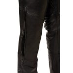 Milwaukee Leather Chaps for Men’s Black Vented Premium Leather Motorcycle Chaps w/ Side Pocket-Stretch Thigh-ML1129 - Image 3