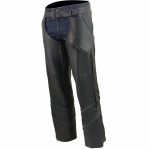 Milwaukee Leather ML1144 Men’s Black Premium Leather Vented Motorcycle Rider Chaps w/ Reflective Piping - Image 10