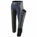 Milwaukee Leather Women’s Black Premium Leather Motorcycle Rider Chaps w/ Deep Hip Pockets/Back Thigh Laces-ML1173 - Image 6