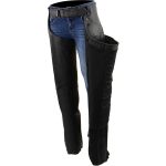 Milwaukee Leather Women’s Classic Black Premium Leather Motorcycle Chaps w/ Black Wing Embroidery-ML1179 - Image 6