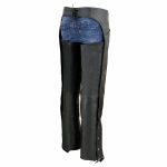 Milwaukee Leather Women’s Classic Black Premium Leather Motorcycle Chaps w/ Pink Wing Embroidery-ML1179 - Image 8
