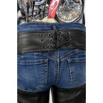 Milwaukee Leather ML1180 Women’s Black Leather Chaps with Reflective Wing Detail - Image 6