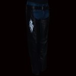 Milwaukee Leather ML1180 Women’s Black Leather Chaps with Reflective Wing Detail - Image 3