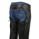 Milwaukee Leather Chaps for Women Black Low-Rise Waist- Front Double Buckle Rivet Detailing Motorcycle Chap- ML1186 - Image 6