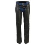 Milwaukee Leather Chaps for Women Black Low-Rise Waist- Front Double Buckle Rivet Detailing Motorcycle Chap- ML1186 - Image 18