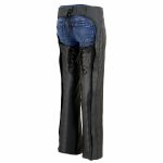 Milwaukee Leather Chaps for Women Black Low-Rise Waist- Double Buckle Reflective Embroidery Motorcycle Chap- ML1187 - Image 10