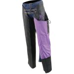 Milwaukee Leather Chaps for Women Black and Purple Low-Rise Waist- Double Buckle Reflective Embroidery Motorcycle Chap- ML1187 - Image 2
