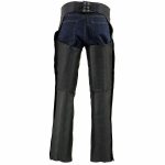 Milwaukee Leather Men’s Black Premium Leather Motorcycle Rider Chaps w/ Thigh Pocket and Mesh Liner-ML1190 - Image 6