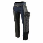 Milwaukee Leather Men’s Black Premium Leather Snap Out Thermal Lined Motorcycle Rider Chaps- ML1191 - Image 5