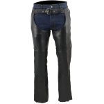 Milwaukee Leather Men’s Black Premium Leather Snap Out Thermal Lined Motorcycle Rider Chaps- ML1191 - Image 7