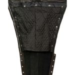 Milwaukee Leather Men’s Black Premium Leather Snap Out Thermal Lined Motorcycle Rider Chaps- ML1191 - Image 4