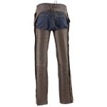 Milwaukee Leather Men’s Retro Brown Premium Leather Motorcycle Rider Chaps w/ Snap Out Thermal Liner/ 4-Pockets-ML1191RT - Image 2