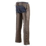 Milwaukee Leather Men’s Retro Brown Premium Leather Motorcycle Rider Chaps w/ Snap Out Thermal Liner/ 4-Pockets-ML1191RT - Image 8