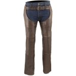 Milwaukee Leather Men’s Retro Brown Premium Leather Motorcycle Rider Chaps w/ Snap Out Thermal Liner/ 4-Pockets-ML1191RT - Image 7