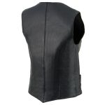 Milwaukee Leather ML1253 Women’s Black Premium Leather Motorcycle Rider Vest w/ Snap Button Closure - Image 7