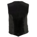 Milwaukee Leather ML1253 Women’s Black Premium Leather Motorcycle Rider Vest w/ Snap Button Closure - Image 2