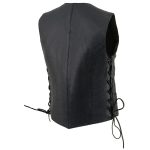 Milwaukee Leather ML1254 Women’s Black Premium Leather Side Lace Motorcycle Rider Vest w/ Milwaukee Leather Logo Snaps Closure - Image 12