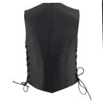 Milwaukee Leather ML1254 Women’s Black Premium Leather Side Lace Motorcycle Rider Vest w/ Milwaukee Leather Logo Snaps Closure - Image 8